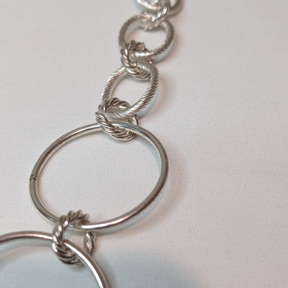 Silver Chain Link Necklace - Picture 3 of 7